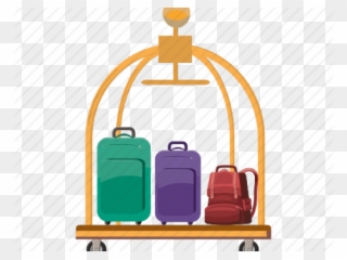 Luggage Clipart Hotel Porter - Hotel Cartoon - Png Download