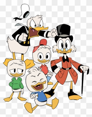 His Grandnephews Huey, Dewey And Louie, Temperamental - Ducktales Png Clipart