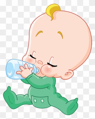 Drinking Clipart Bottleclip - Baby Drinking Bottle Clipart - Png Download