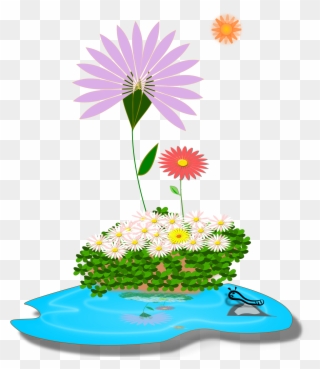 Daisy Clipart Landscape - Birthday Party Hat Cartoon - Png Download