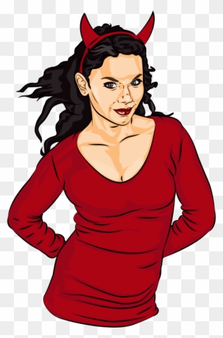 Clipart Woman Vampire - Lady Devil - Png Download