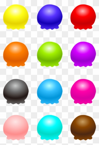 Ice Cream Ball By Hong Hui Lin - Ice Cream Balls Clipart - Png Download