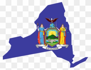 Governor Cuomo Issues Zero Tolerance Policy For Insurers - New York Flag Map Clipart