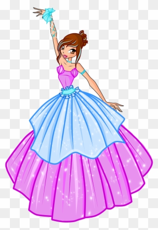 Collection Of Free Gowned Anime Download On - Winx Club Oc Dress Clipart