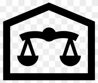 This Icon Represents A Courthouse - Courthouse Sign Clipart