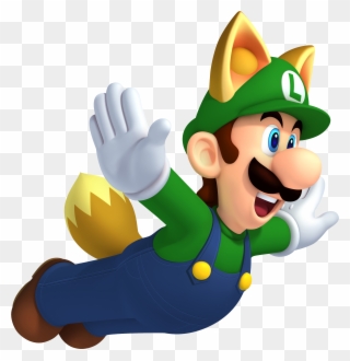 Raccoon Luigi Nsmbw - New Super Mario Bros 2 Luigi Clipart