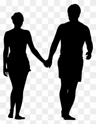 Big Image - Husband And Wife Silhouette Clipart