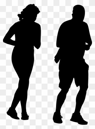 Big Image - Jogging Silhouette Png Clipart