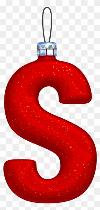 Christmas Ball Font Jingle Bells Fonts Poster - Christmas Font Letter S Clipart