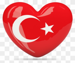 Country Clipart Turkey - Turkey Flag Heart - Png Download