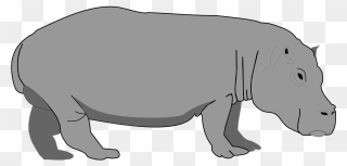 Hippo Clipart Gambar - Hippopotamus Clipart - Png Download