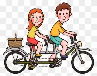 Desenho Familia De Bicicleta Clipart