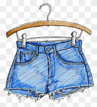 Jeans Shorts Drawing Clipart