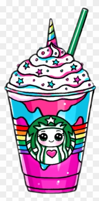 Kawaii Drink Drinks Unicorn Horn - Starbucks Unicorn Frappuccino Drawing Clipart