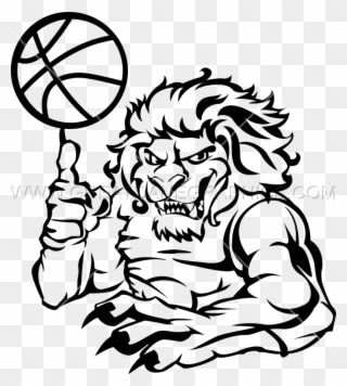 Basketball Lion - Lion Basketball Png Clipart
