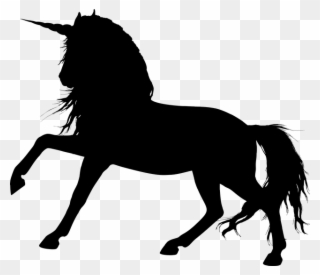 Animal, Creature, Equine, Fantasy, Fictional, Horn - Rainbow Glitter Unicorn Clipart