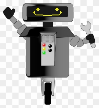 Big Image - Happy Robot Png Clipart