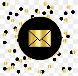 Email, Mail, Gmail, Social Media, Icons, Website - Instagram Logo Black And Gold Clipart