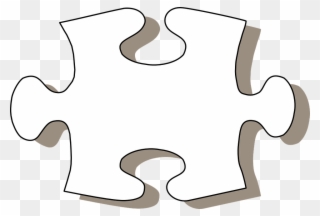 Puzzle Clipart Black And White - White Jigsaw Puzzle Piece - Png Download