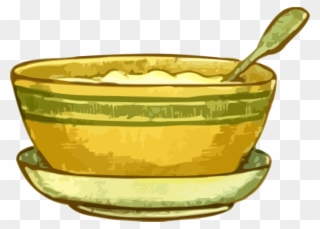 Spoon Clipart China - Bowl Porridge Clipart Png Transparent Png