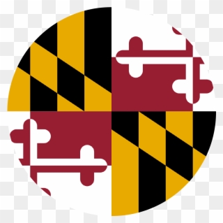 Maryland State Funding And Incentive Programs - Maryland State Flag Round Clipart