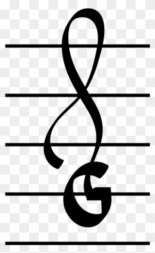 Mensural G Clef - Clef Clipart