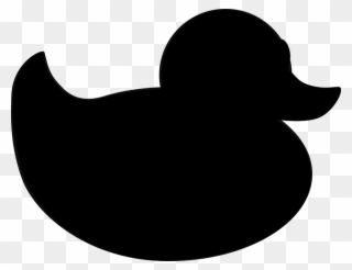 Duck Clipart Cat - Rubber Duck Silhouette Png Transparent Png