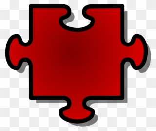 Red Jigsaw Piece 10 Clipart