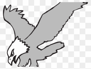 Peregrine Falcon Clipart Wings - Eagle Clipart Black And White - Png Download