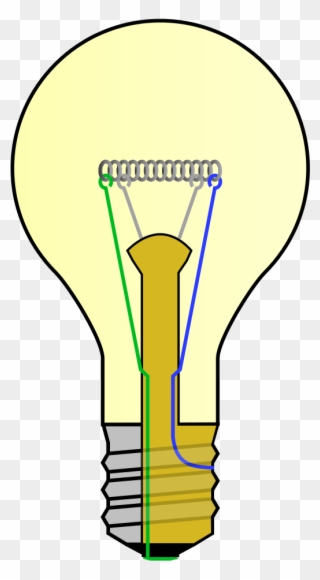 Incandescent Light Bulb - Terminals Of A Bulb Clipart