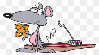 Mouse Trap Clipart - Mouse In A Trap Cartoon - Png Download