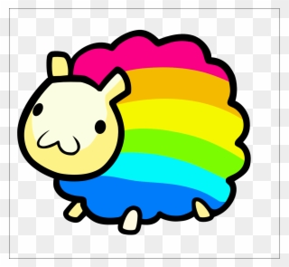 More Like Rainbow Sheep By Loletabittersweet - Rainbow Sheep Png Clipart