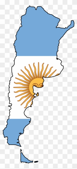 Argentina Cliparts - Bandeira Da Argentina Mapa - Png Download
