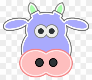 Cow Head Art At - Cartoon Cow Head Clipart