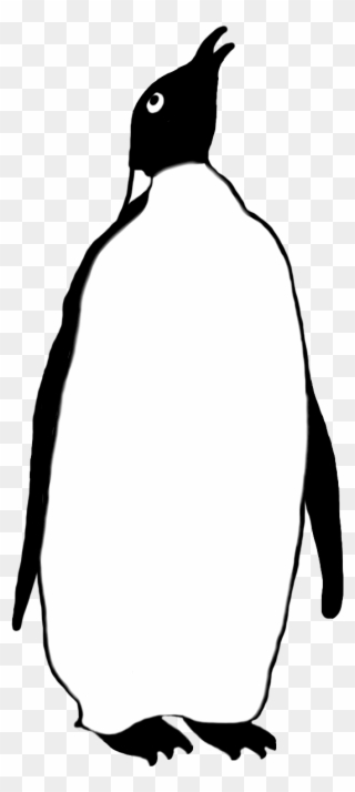 Emperor Penguin Drawing - Black And White Emperor Penguin Png Clipart