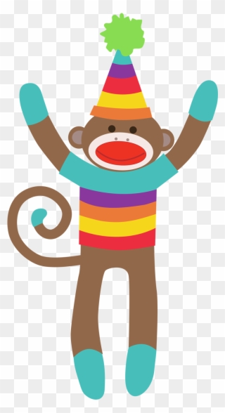 Sock Monkey Clipart Free Download Clip Art On - Colorful Sock Monkey Clip Art - Png Download