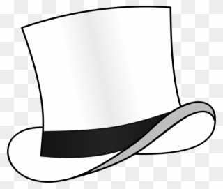 Top Hat Fedora Six Thinking Hats White - White Hat De Bono Clipart