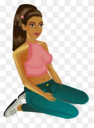 Бесплатное Изображение На Pixabay - Cartoon Girl Sitting Png Clipart