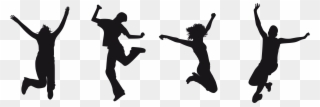 Silhouette Computer Icons Art Drawing - Silhouette Jumping For Joy Clipart