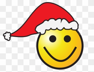 Clip Art Christmas Smiley Emoticon Christmas Day - Santa Smiley Face - Png Download