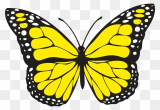 Spiritual Meaning Of Yellow Butterflies - Butterfly Clip Art Yellow - Png Download