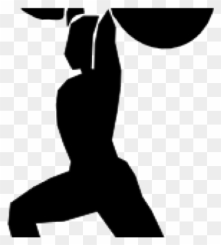 Free Fitness Clipart - Cartoon Man Lifting Weights - Png Download