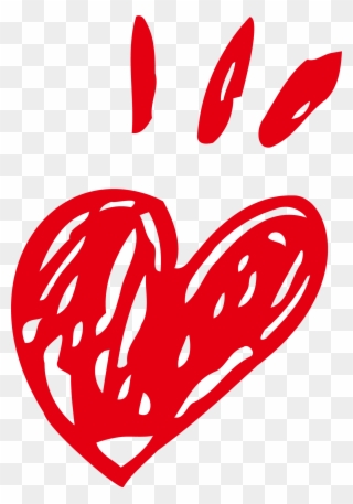 Crayon Clipart Heart - Comic Heart Png Transparent Png