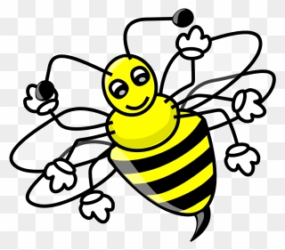 Funny Christmas Clip Art Printable Christmas Clipart - Bees Cartoons - Png Download