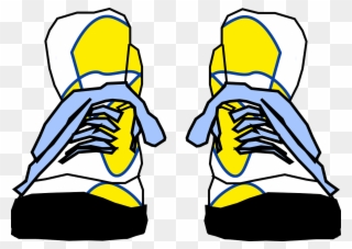 Gym Shoes Clipart Tie Shoe - Shoes Vector Png Front Transparent Png