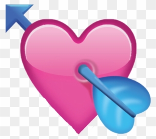 Emoji Love Whatsapp Whatsappemoji Heart - Corazon Con Flecha Emoji Png Clipart
