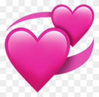 Whatsapp Emotions Emotion Emoji Heart Pink - Revolving Heart Emoji Clipart