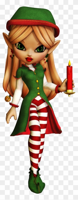 Christmas Clipart Elves Cute - Png Download