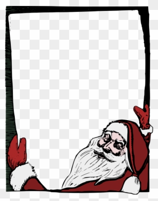 Santa Claus Christmas Card Picture Frames - Christmas Frame Png Santa Clipart