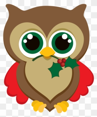 Christmas Owl Clip Art - Christmas Owls Clip Art - Png Download